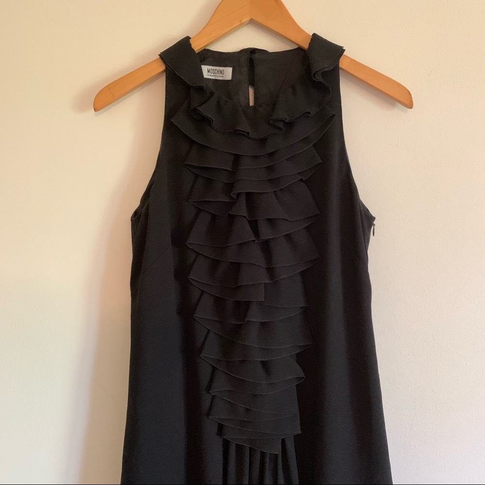 Moschino Cheap And Chic Black Ruffle Sleeveless D… - image 2